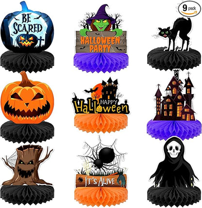 KatchOn, Halloween Centerpieces for Tables - Pack of 9 | Halloween Table Centerpieces for Halloween Party Decorations | Halloween Birthday Party Decorations | Halloween Table Decorations
