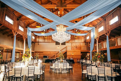 6 Panels Dusty Blue Ceiling Drapes for Wedding 5ftx10ft Ceiling Drapes Wedding Arch Draping Fabric Cheesecloth Sheer Curtain Romantic Ceiling Decorations for Weddings Party Banquet Ceremony Stage