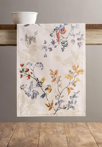 Maison d' Hermine Table Runner 100% Cotton Double Layer Table Runners 72 inches Long for Thanksgiving Christmas Decorations Home Kitchen Dining Party Wedding (Equinoxe - Beige, 14.5" x 72")