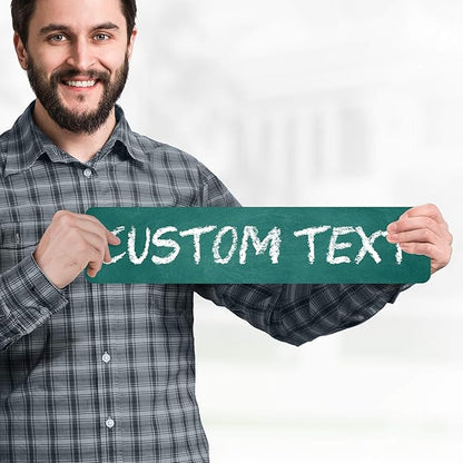 Custom Sign, Custom Street Sign, 11 Font Colors, 13 Font Styles, 4 Hole Options, 22 Sizes, 4x18 Inches, Rust Free DiBound, Fade Resistant, Made in USA by My Sign Center (Chalkboard Green)