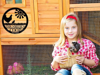 Personalized Chicken Farm Sign, Custom Chicken Coop Signs