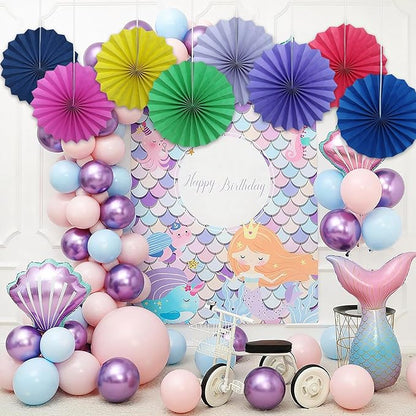 Blue Party Decorations,Blueberry Party Decorations Decorations Party Paper Fans Bulk 12in,Graduation Decoration Classroom Decor, Western Themed Party Decorations 30 Color DIY Set （Deep Blue）