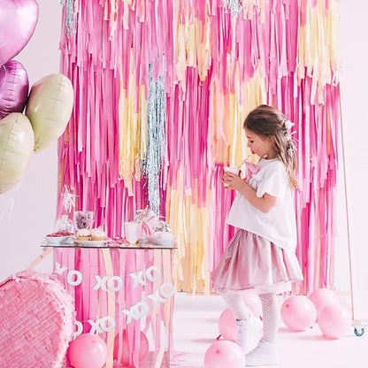 PartyWoo Pink and Red Crepe Paper Streamers 4 Rolls 328 ft Pack of Hot Pink and Red Crepe Paper for Baby Shower Valentine's Day Bachelorette Birthday Party Decorations (1.8 Inch x 82 Ft/Roll)