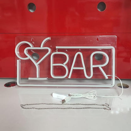 JYWJ BAR Neon Sign,USB Interface With Switch,Decorations For Bedroom,Bars,Commercial Venues,And Various Holiday Parties BAR Neon Light (Red+Green)