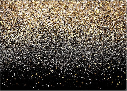 WOLADA Black and Gold Backdrop Golden Glitter Backdrop for Photography Wedding Birthday Baby Shower Party Photo Studio 8x6FT 11176