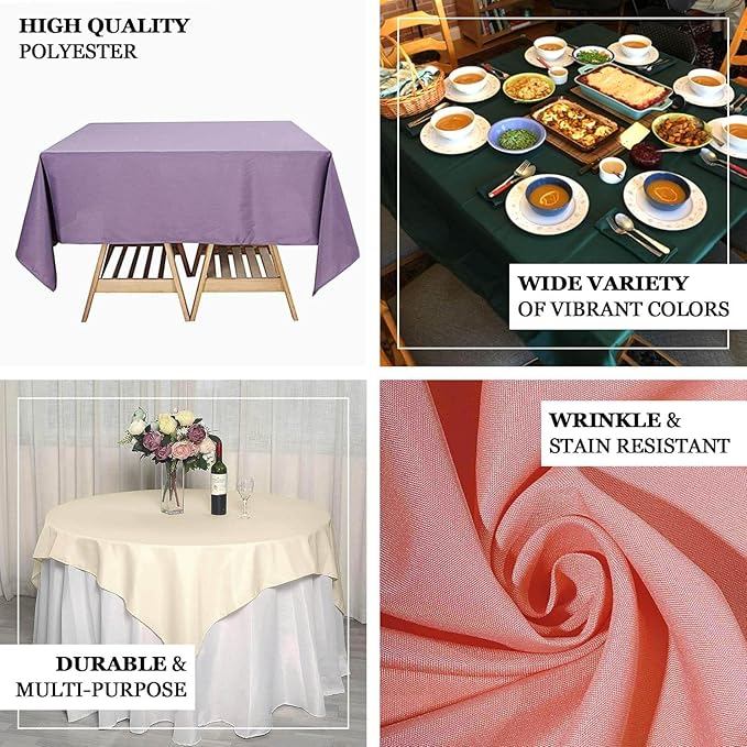 Efavormart 70" Square Linens Navy Blue Wholesale Linens Polyester Square Linen Tablecloth for Wedding Banquet Party Restaurant