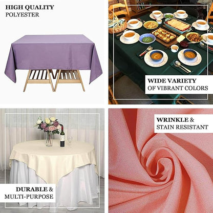 Efavormart 70" Square Linens Violet Amethyst Wholesale Linens Polyester Square Linen Tablecloth for Wedding Banquet Restaurant