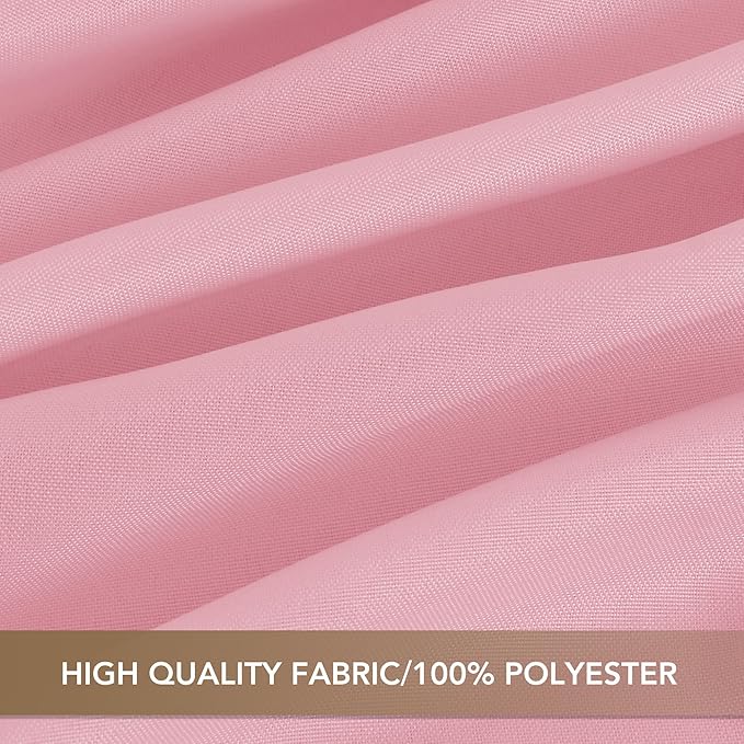 sancua Square Tablecloths 85x85 Inch, 2 Pack - Pink Fabric Table Cloth for Square or Round Tables, Washable Polyester Table Cover for Outdoor Party, Birthday, Buffet, Resturant