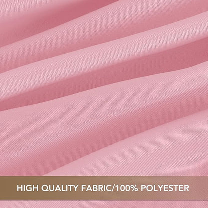 sancua Square Tablecloths 85x85 Inch, 2 Pack - Pink Fabric Table Cloth for Square or Round Tables, Washable Polyester Table Cover for Outdoor Party, Birthday, Buffet, Resturant