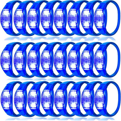 100 Pcs LED Bracelets Sound Activated with Flashing LED Strobe Music Control Light Up Bracelets for Rave, Game Prizes, Birthday Party Favor,Valentine's Day gift