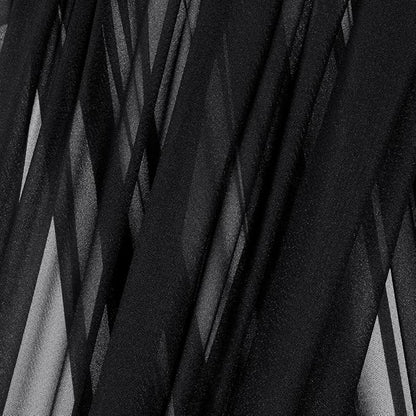 MLMC Black Wedding Arch Draping Fabric 1 Panel 29" x 20 FT Extra Long Gauze Drapes Sheer Backdrop Curtains 6.6 Yards Outdoor Drapery Panels for Wedding Ceremony Party Ceiling Decoration
