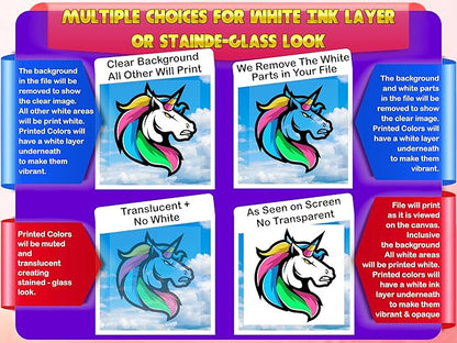 Custom High Static Window Cling ║ Your Logo or Design We Print Your Static Cling ║ Waterproof School Storefront Home ║ Perfect for Installing on Windows in Less Than a Minute.