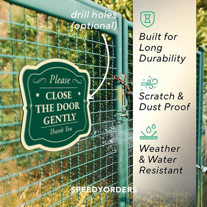 Custom Decorative Outdoor Metal Sign - Personalized Aluminum Driveway Sign, Waterproof, Made In USA - Design 3 Forest Green 18x18 In