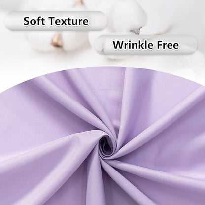 MEETSKY 10ft x 8ft Light Purple Backdrop Curtain for Parties Wedding Photo Background Rod Pocket Curtains Backdrop Drapes Home Decoration for Birthday Party Baby Shower Photoshoot, 5ft x 8ft, 2 Panels