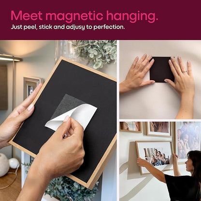 Mixtiles Official - Custom Photo Tiles - Personalized Printed Photos - Magnetic Wall Frames - Adhesive Sticker, No Nails - Various Sizes and Frames - offbeat-set-5-Tile - Oak Frame