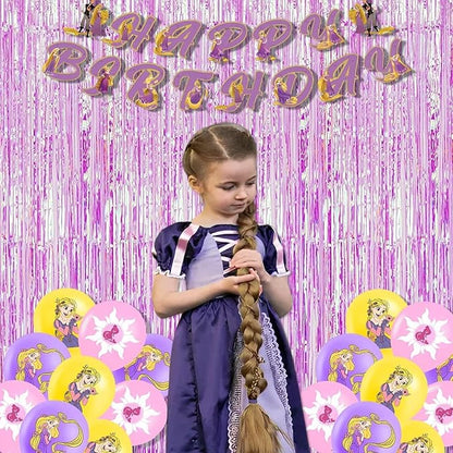 BRAVESHINE Clear Purple Party Decorations Iridescent Foil Curtain - 2 Pack 3.2 x 6.5 ft Holographic Tinsel Backdrop Party Streamers Curtains for Birthdays Valentine’s Bachelorette Bridal Shower Decor
