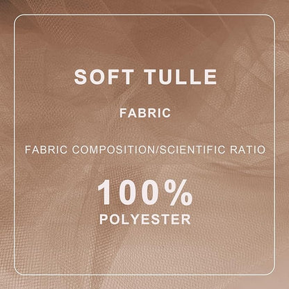 Chestnut Tulle Fabric Roll Spool Bolt (54 Inch by 40 Yards) Large Tulle Wedding Party Decoration, Tutu Skirt, Table Runner, Gift Wrapping, Bridal Shower, Soft & Drape (Chestnut)