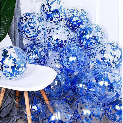 Blue Metallic Foil Confetti(0.59 inch) Round Dots Glitter Table Confetti for Party Wedding Decorations,2.11 OZ per pack