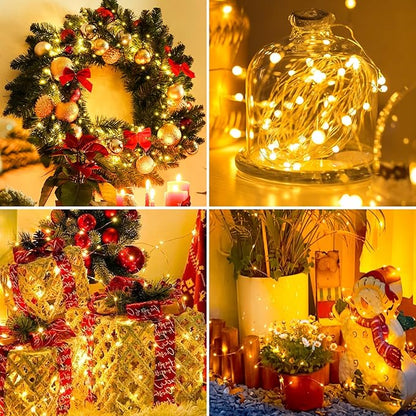 6 Pack Fairy Lights Battery Operated - 7ft 20 Led Twinkle Lights 3 Modes, Bulk Mini String Lights Waterproof for Mason Jars Vases DIY Party Wedding-Warm White & Cold White