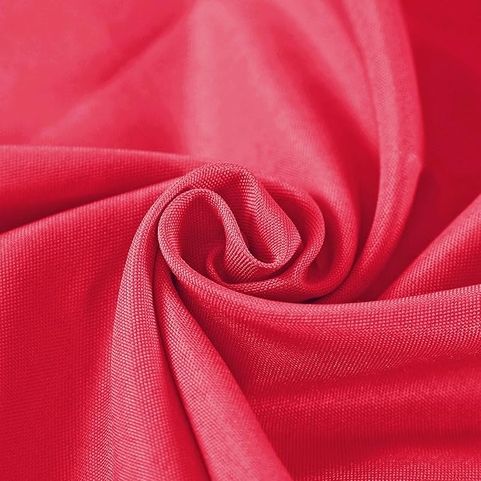 Rectangle Tablecloth 90x156 inch Washable Polyester Fabric Table Cloth for Wedding Party Dining Banquet Decoration（90x156, Red）