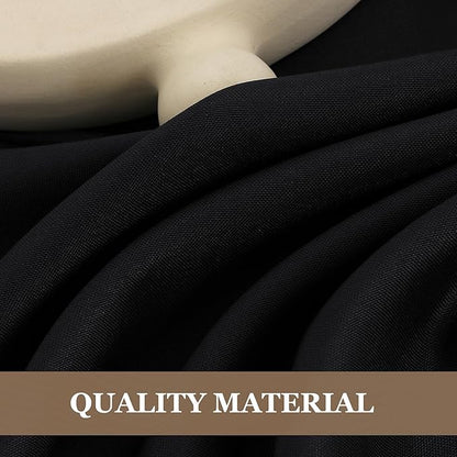 Fitable 6 Pack Black Tablecloths for Round Tables - 108 Inches in Diameter - Stain Resistant and Washable Table Clothes, Polyester Fabric Table Covers for Wedding, Party, Banquet, Formal Events