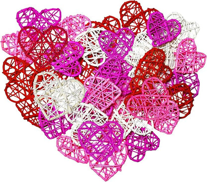 36pcs Valentine's Day Rattan Balls Heart Balls Decoration for Home Decoration Valentine's Day