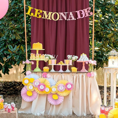 DWCN 10x8 FT Burgundy Backdrop Curtains for Parties, Photography Backdrop Drapes with Rod Pockets for Wedding Decorations Stage Birthday Family Gatherings, 2 Panels 5ft x 8ft