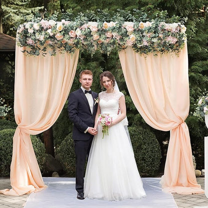 Wokceer Metal Heavy Duty Backrop Stand Square 8x8FT Adjustable Pipe and Drape Kit Black Photo Booth Stand for Wedding Ceremony Birthday Party Photography Exhibition Celebration
