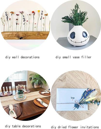 DIY Natural Dried Flower Set, Bulk Dried Flowers for Vase, Dried Flowers with Stems, Dried Roses, Mini Dried Flower Bouquets.(Brown)