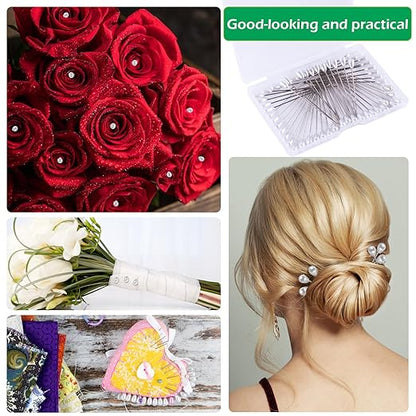 GLAMFIELDS Floral Arrangement Kit with Floral Tape, 26 Gauge Floral Stem Wire, 22 Gauge Floral Wire, Cutter, Boutonniere Flower pin for Bouquet Stem Wrapping, Floral Crafts and Wedding Bridal Bouquets