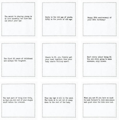 Five Star Napkins 50th Birthday Quotes White Cotton Cocktail Napkins, Beverage Napkins, Bar Napkins, Cloth Napkins, Party Napkins, Events, Holidays, Weddings, Birthdays, Disposable, 4.5" x 4.5"- (50x)