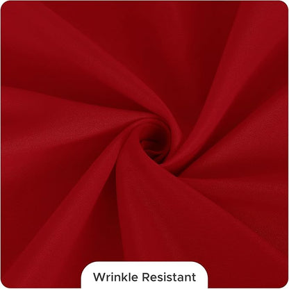 Fitable 8 Pack Table Cloth Rectangle Table: Stain and Wrinkle Resistant Tablecloth Rectangular, Washable Polyester Tablecloths for Wedding Christmas Party Dining Banquet Event(Red, 70x108 Inch)