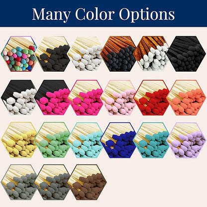 2" Classic White Tip Safety Matches | 6 Glass Bottles Each with Cork Top, Striker & 20 Matchsticks by Thankful Greetings (120+ Total) | Decorative Unique & Fun Artisan Set for Home, Gifts, & Events
