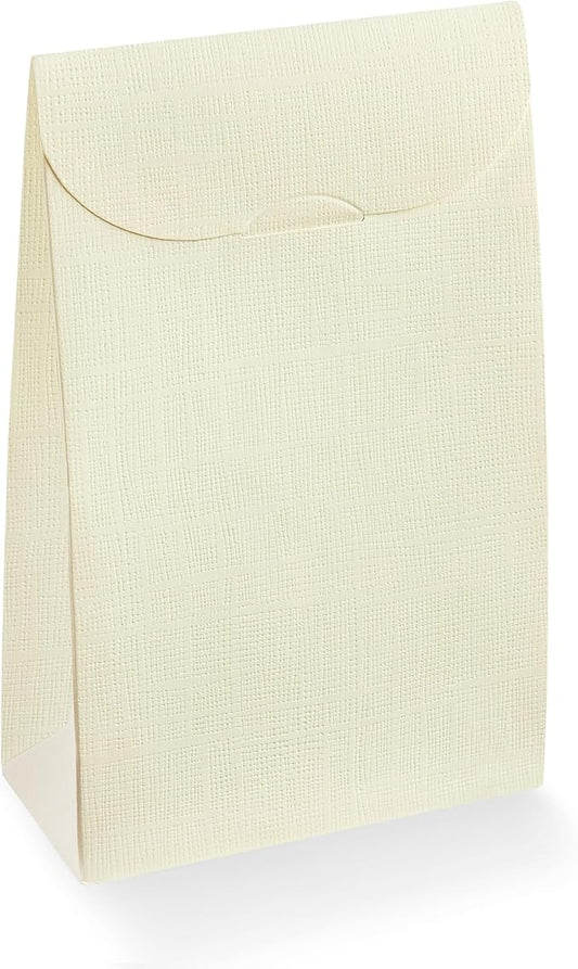 Boxes Craftory Pack of 20 Party Favor Boxes (4.52 x 2.16 x 7 inch) - Ideal for Wedding, Christmas Gift, and Bridal Shower - Light Ivory White Silk