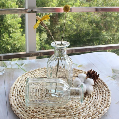 Bud Vases Set of 6 Small Glass Vase for Flowers, Clear Vase Set for Wedding Decor, Home Decorative Vases for Table Shelf, Mini Bud Vases in Bulk 2.85"X 5.4"