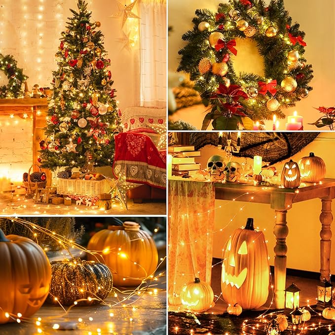 btfarm 20 Pack Fairy Lights Battery Operated with Timer, 10FT 30LED Twinkle Lights Waterproof, Copper Wire Christmas String Lights Battery Powered for Indoor Outdoor Wedding Party Holiday Decorations
