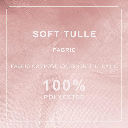 Dusty Rose Tulle Fabric Roll Spool Bolt (54 Inch by 40 Yards) Large Tulle Wedding Party Decoration, Tutu Skirt, Table Runner, Gift Wrapping, Bridal Shower, Soft & Drape (Dusty Rose)