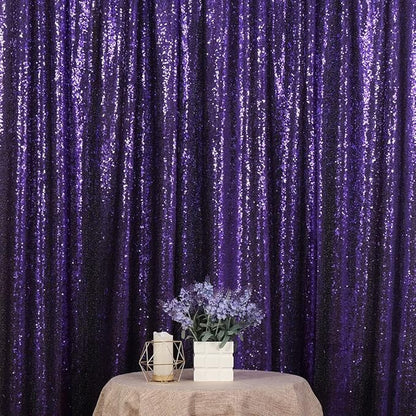 Poise3EHome Purple Sequin Backdrop, 10Ft x 10Ft Glitter Photography Background Curtains for Halloween Party Wedding Birthday Christmas Thanksgiving Decoration