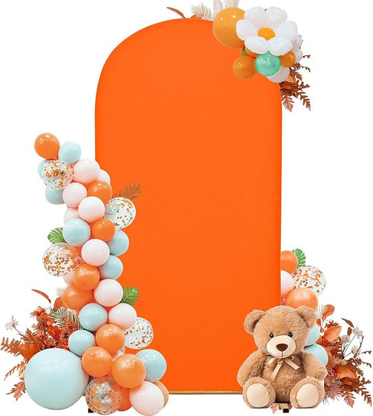 Wedding Arch Cover 4FT Arch Backdrop Cover Spandex Fitted Arch Cover for Round Top Chiara Backdrop Stand Covers for Wedding Birthday Party Baby Shower Banquet Ceremony Decoration