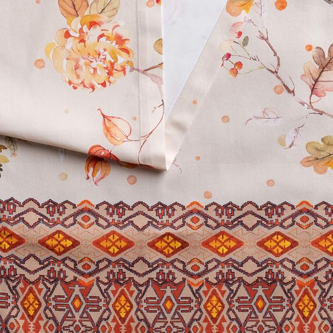 Maison d' Hermine Table Runner 100% Cotton Single Layer Table Runners 48 inches Long for Thanksgiving Christmas Decorations Home Kitchen Dining Party Wedding (Kelim - Prairie, 14.5" x 48")