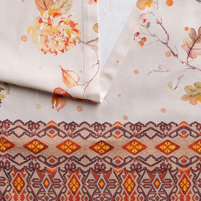 Maison d' Hermine Table Runner 100% Cotton Single Layer Table Runners 48 inches Long for Thanksgiving Christmas Decorations Home Kitchen Dining Party Wedding (Kelim - Prairie, 14.5" x 48")