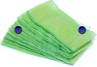 MDS Pack of 50 PCS Organza Chair Sashes Wider Dining Chair Bows Ribbon Tie Back for Wedding Party Birthday Bridal Shower Reception Event Banquet Home Chair Cover Decoration - Apple Green