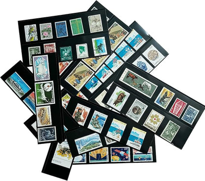 Philatelic Display Black Card Stamp Cover Stamp Collection Stamp Storage philatelic Album Stamps Collector Stamp Collecting Supplies Stamp Sleeves Stamp (1 Row Stamp Protective Cover 32 pcs)