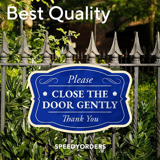 Custom Outdoor Decorative Metal Sign, Personalized Aluminum, Driveway Sign - Waterproof, Made in USA, Blue Steel 12x8 In