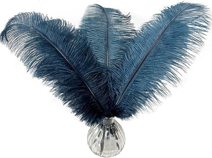 Happy Feather 16-18 inch Ostrich Feathers Craft for Wedding Party Centerpieces Home Decoration DIY Craft Pack of 10-Turquoise