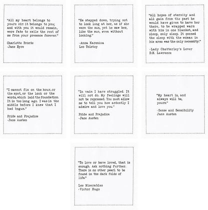 Five Star Napkins Love Quotes, White Cotton Cocktail Napkins, Beverage Napkins, Bar Napkins, Cloth Napkins, Party Napkins, Events, Holidays, Weddings, Birthdays, Disposable, 4.5" x 4.5"- (50x)