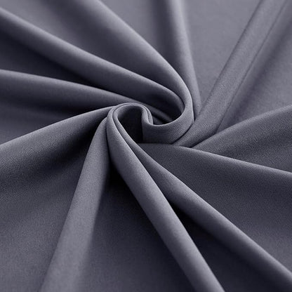 10 ft x 10 ft Wrinkle Free Charcoal Backdrop Curtain for Parties, Dark Grey Polyester Photo Backdrop Drapes for Baby Shower Wedding Engagement Birthday Party Backdrop Stand,5ft x 10ft 2 Panels