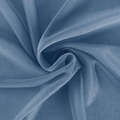 Dusty Blue Fall Elegant Arch Draping Fabric 2 Panels Outdoor 29" × 20Ft Sheer Chiffon Curtain Drapes for Wedding Ceremony Birthday Party Garden Brunch