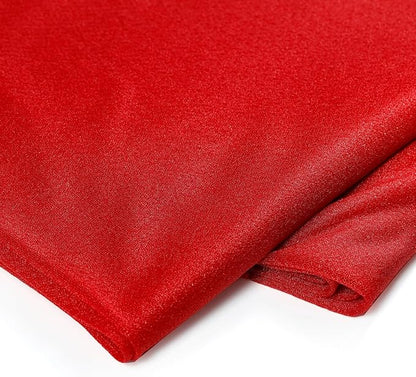 VDS Pack of 2 Panel (30 Inch X 30 Feet) Wedding Arch Draping Fabric Sheer Chiffon Fabric Drapery for Wedding Ceremony Reception Swag Backdrop Canopy Chuppah ARBO Altars Decoration (Red)