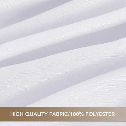 sancua White Large Square Tablecloths 85x85 Inch, 2 Pack - Fabric Table Cloth for Square or Round Tables, Washable Polyester Table Cover for Outdoor Party, Birthday, Buffet, Resturant